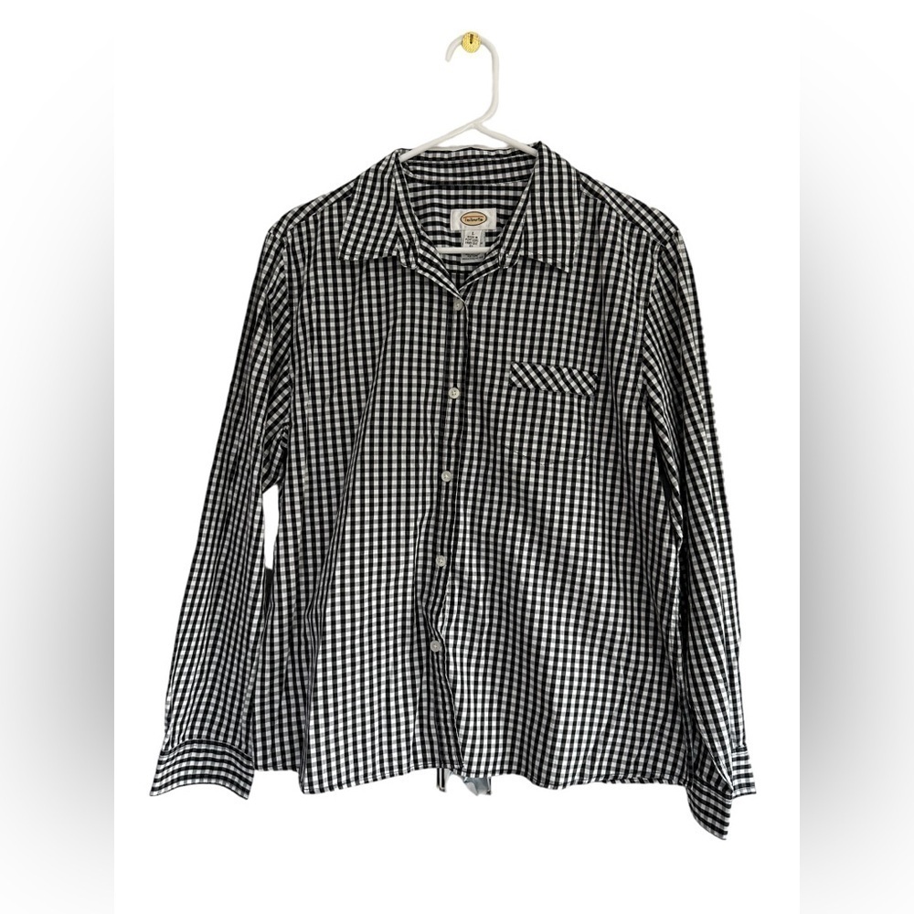 Talbots Gingham long sleeves shirt size L